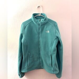 Ladies North Face Teal Full-Zip Fleece (size L) like new!!